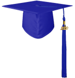 toque-de-diplome-coiffe-de-diplome-chapeau-de-remise-de-diplome-mortier-chapeau-universitaire-mate-pompon-bleu-roi-royal-remise-de-diplome-annee-2020-toque-et-toge