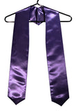echarpe-de-diplome-violet-fonce-universitaire-satine-cravate-gospel