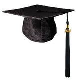 toque-de-diplome-coiffe-mortier-chapeau-universitaire-satine-pompon-noir-remise-de-diplome-annee-2020