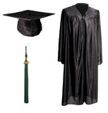 toque-de-diplome-toge-robe-universitaire-satine-pompon-vert-foret-mortier-coiffe-de-remise-de-diplome-annee-2020